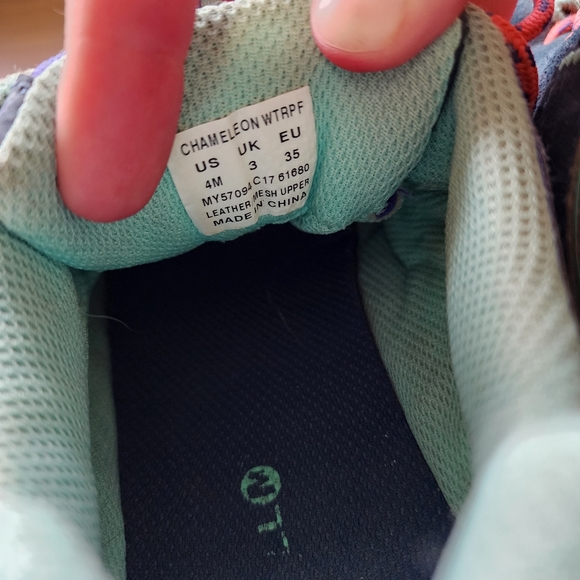 Merrell Chameleon Purple & Blue Leather Mesh Hiking Lace Up Sneakers, Si… - Picture 8 of 9